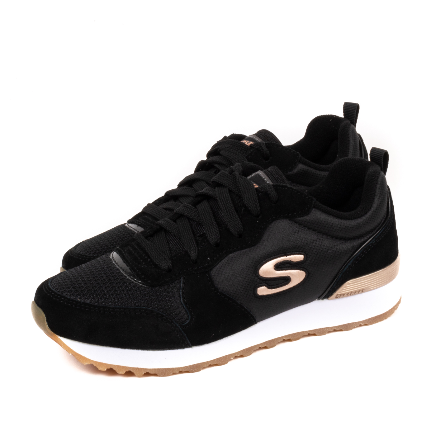 Skechers - Sneakers Donna stringate con dettagli dorati e soletta in memory  foam - Nero - MitShopping - Abbigliamento e scarpe
