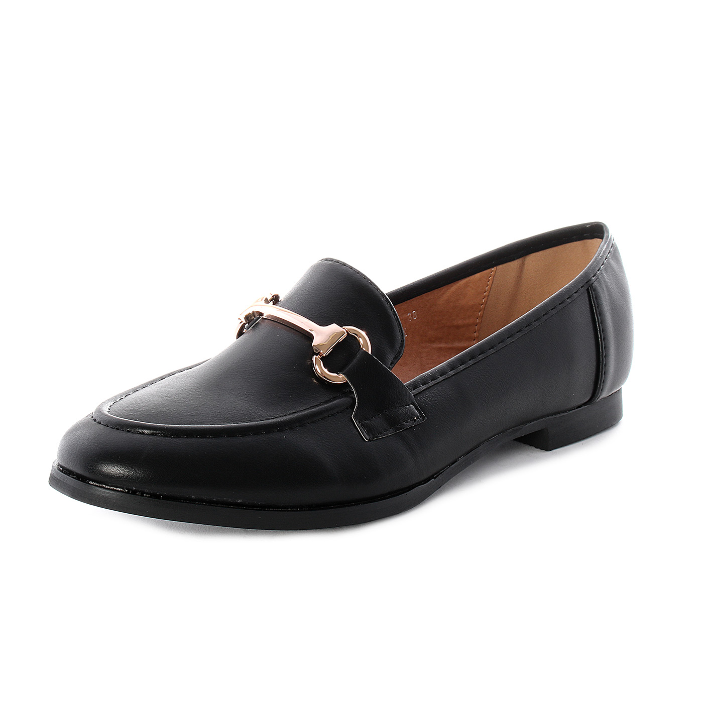 Sweet Shoes - Mocassini da donna in similpelle con morsetto - Marrone, Nero  - MitShopping - Abbigliamento e scarpe